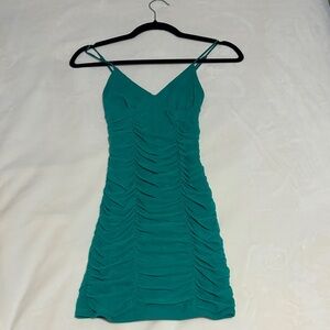 Lucy in the Sky Teal Mini Dress